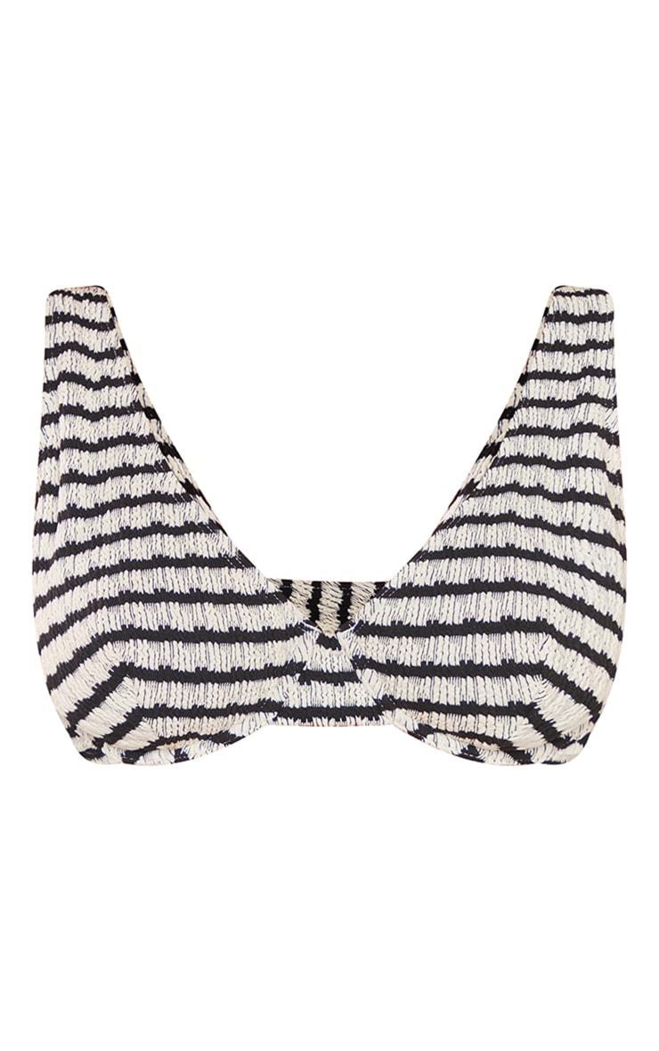 Monochrome Printed Fuller Bust Underwired Bikini Top Product Image