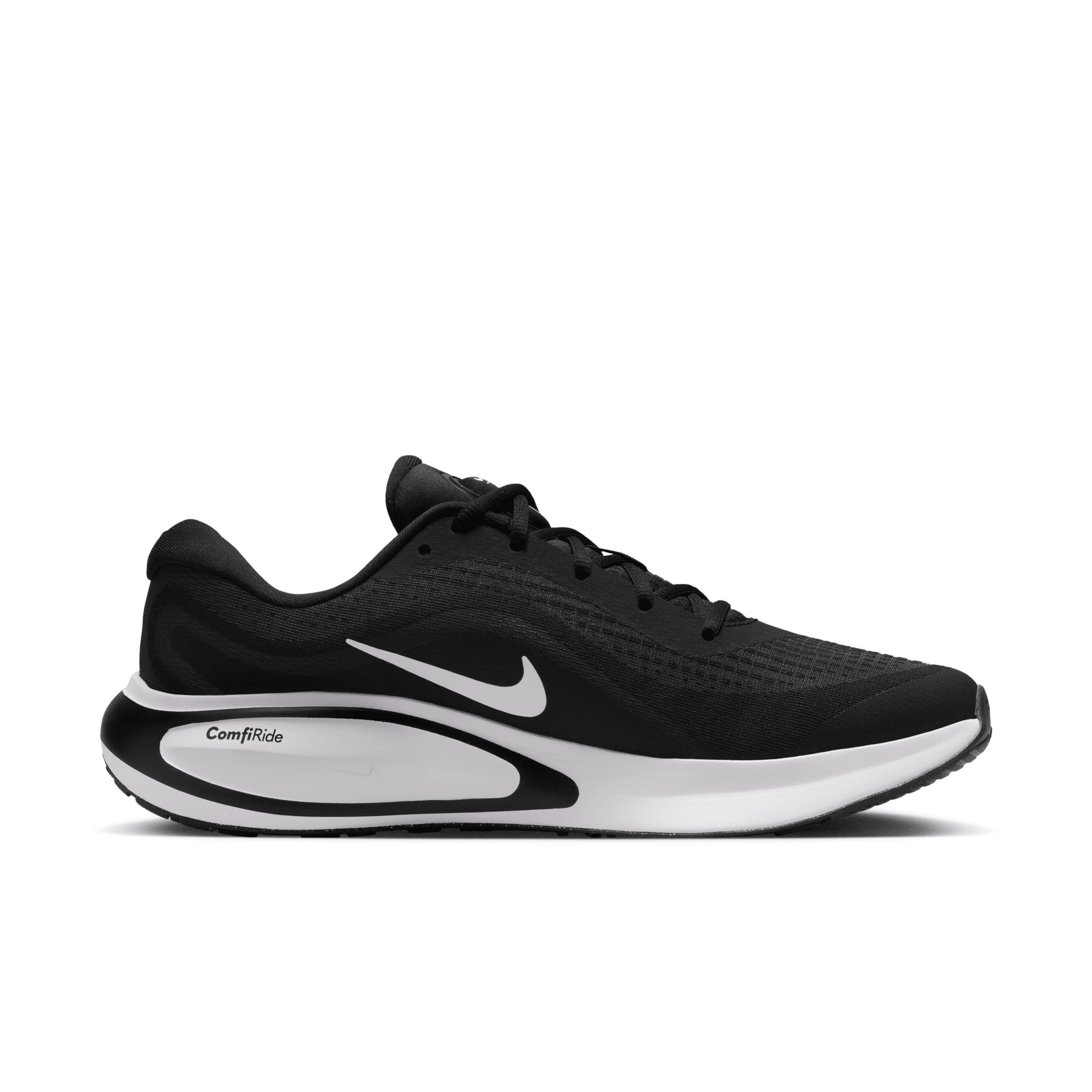 Nike Journey Run Men's Road Running Shoes, Size: 14, Black White Product Image