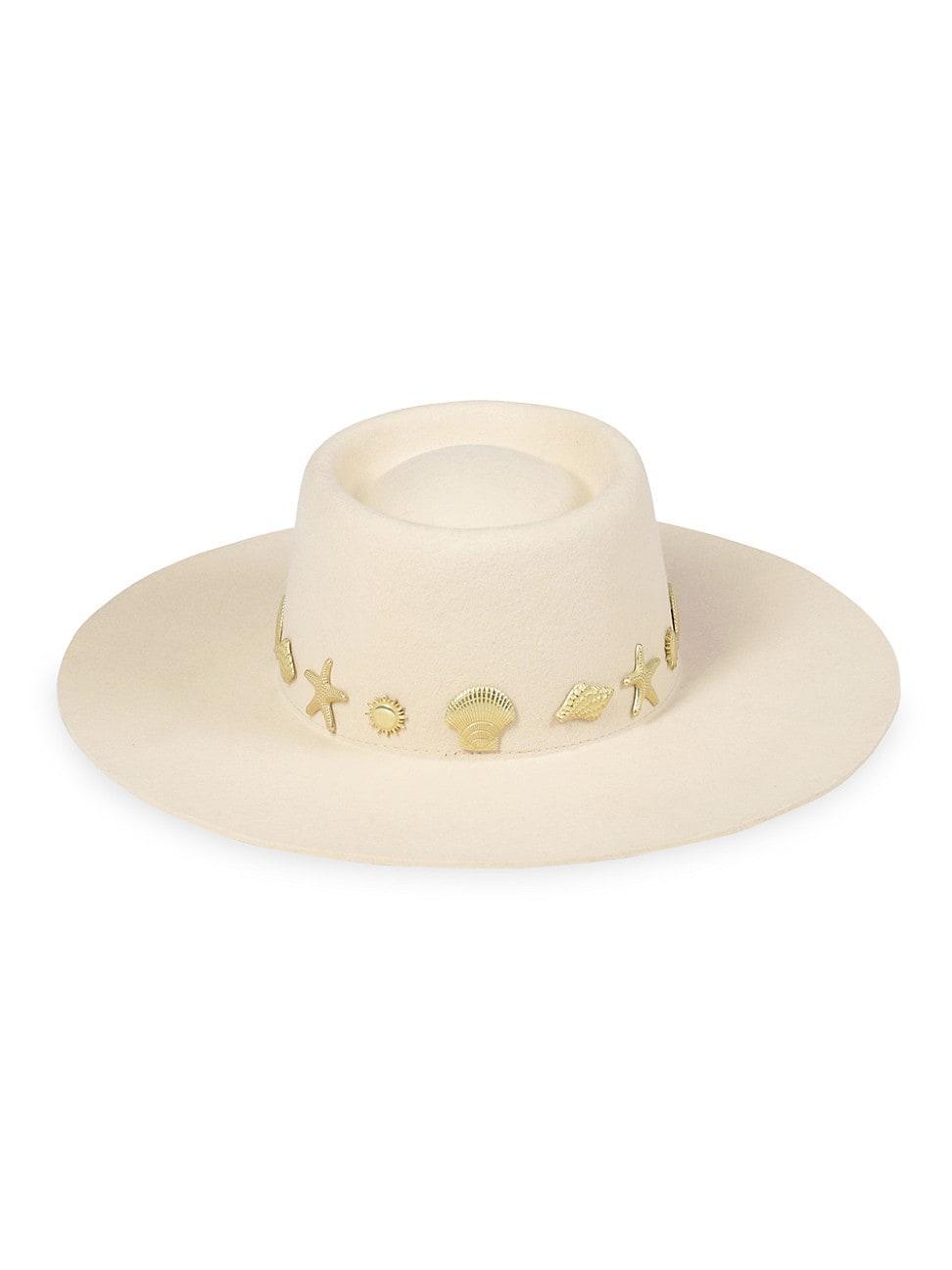 Womens Seaside Wool Wide-Brim Boater Hat Product Image