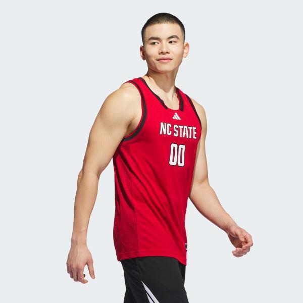 Mens adidas #00 Red NC State Wolfpack Replica Swingman Jersey Product Image