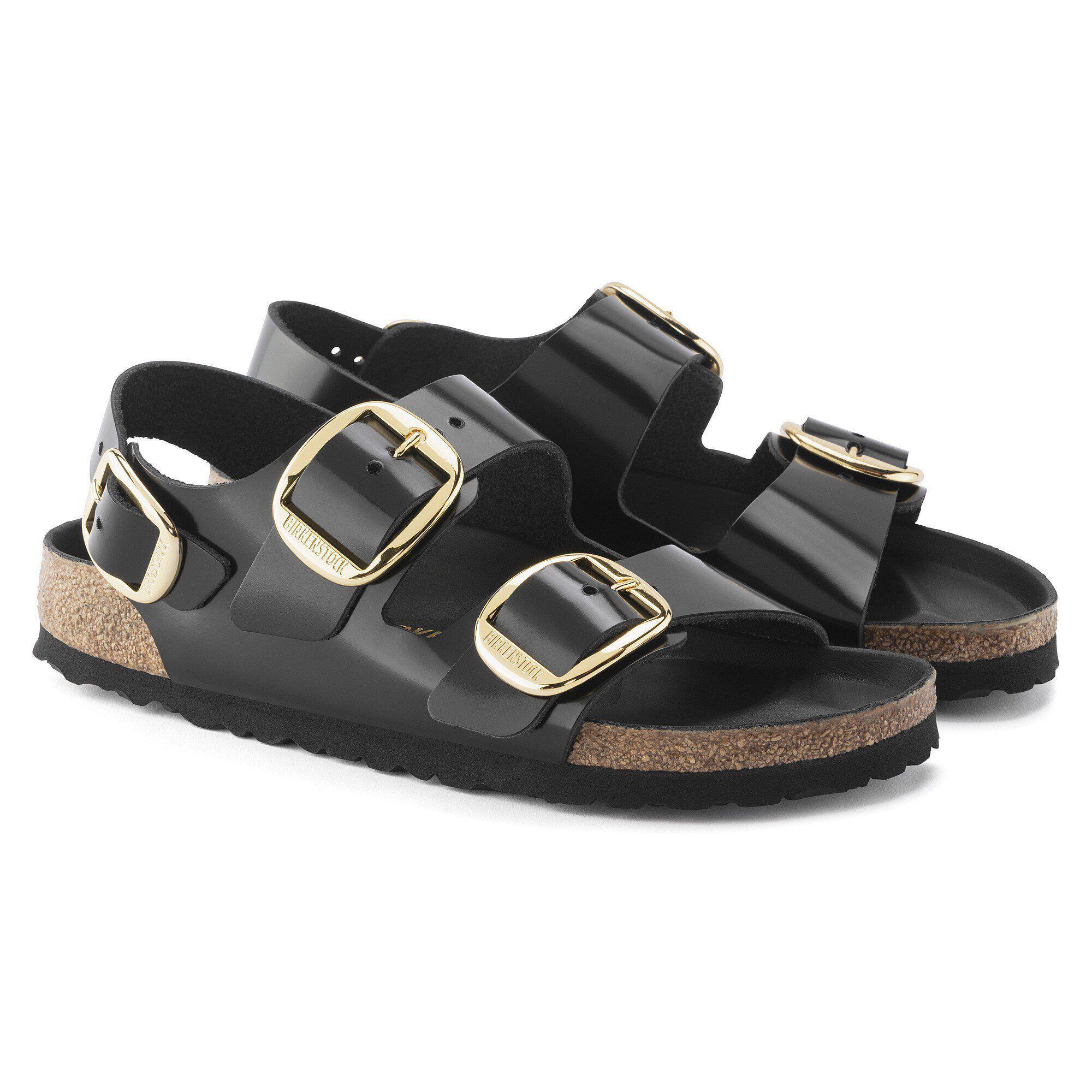 Milano Big Buckle Natural Leather Patent Product Image