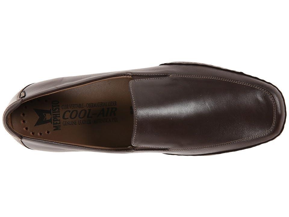 Mens Square Toe Leather Loafers Product Image