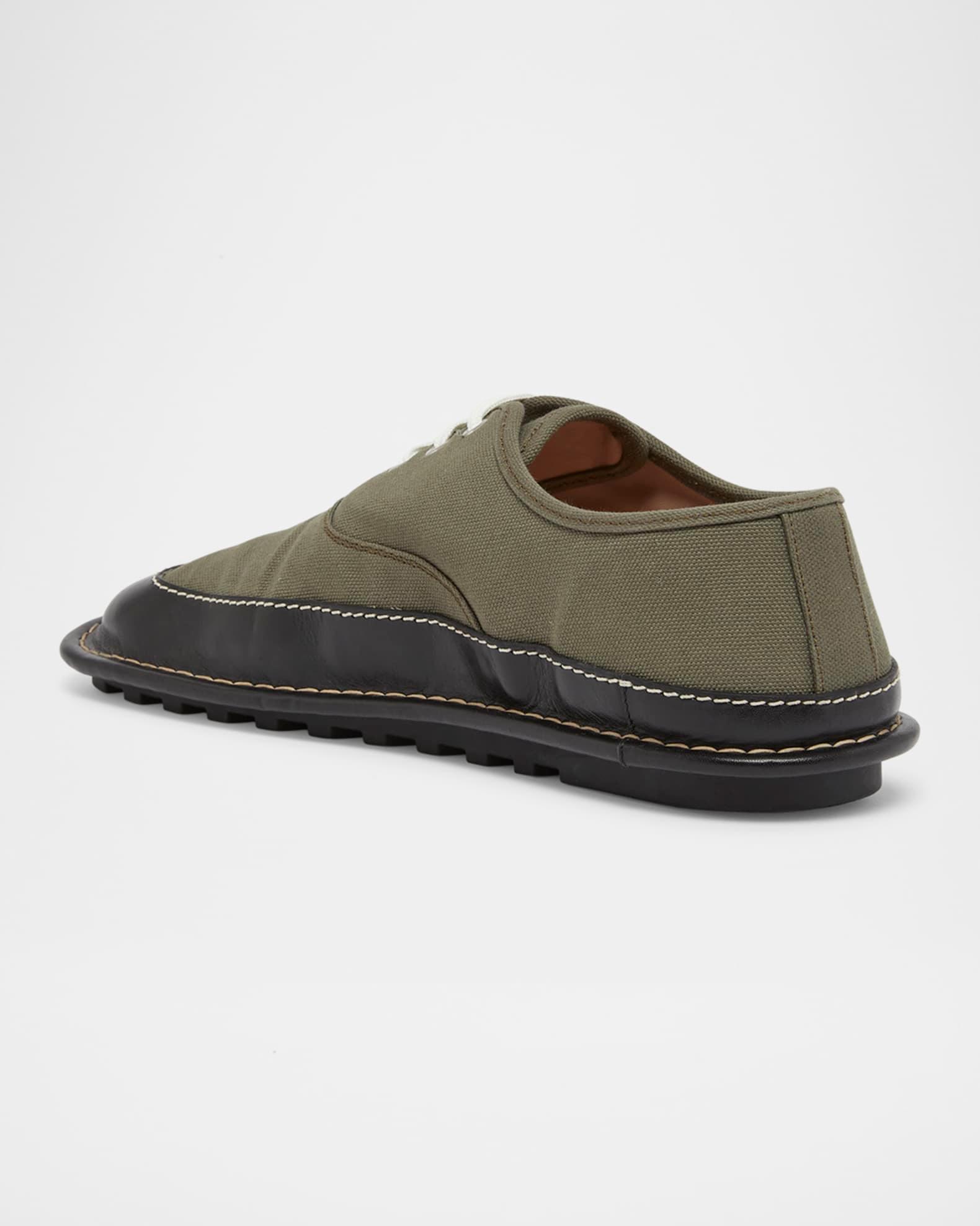 Men's Bay Canvas and Leather Low-Top Sneakers Product Image