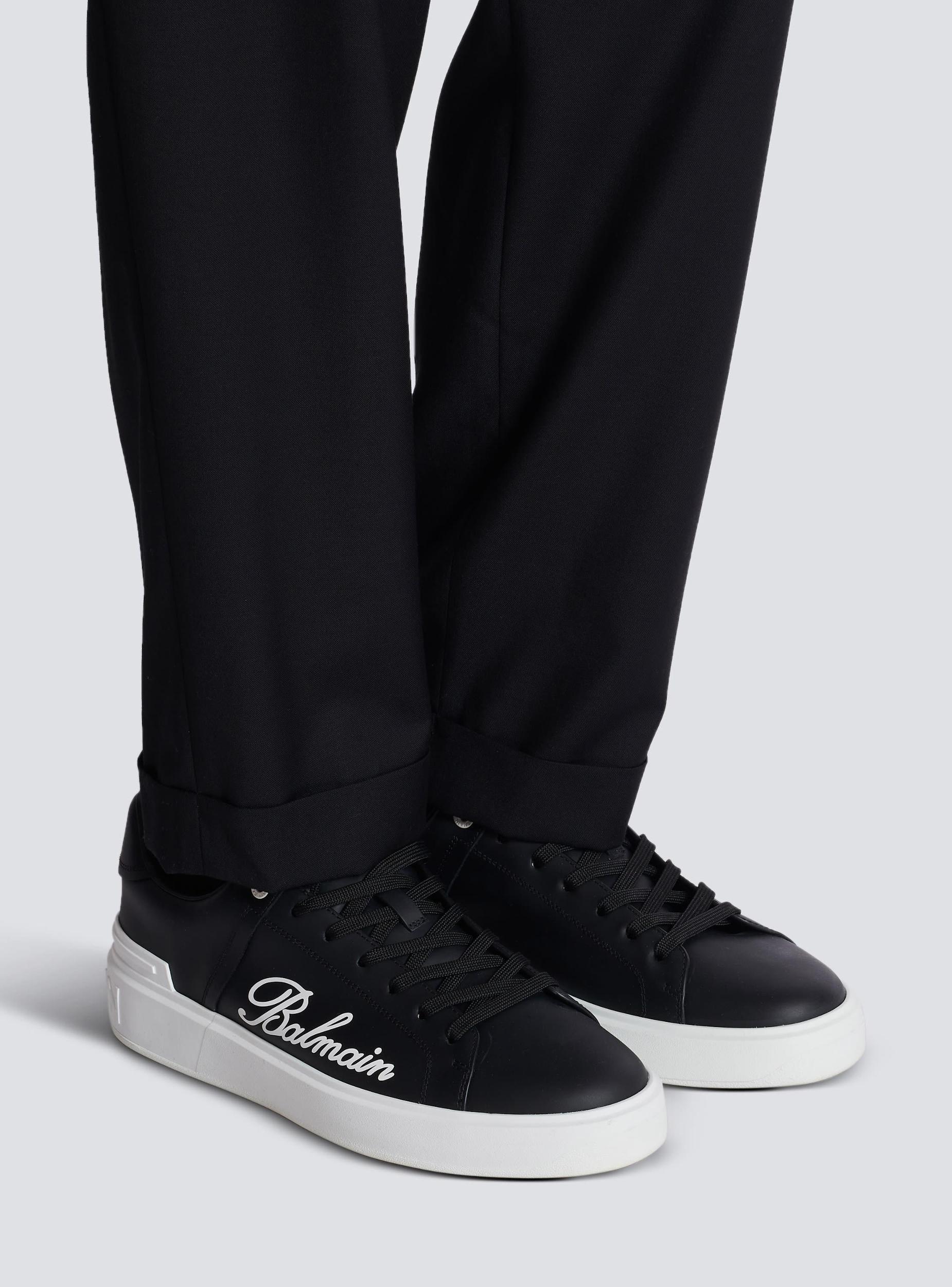 B-Court Balmain Signature calfskin sneakers Product Image
