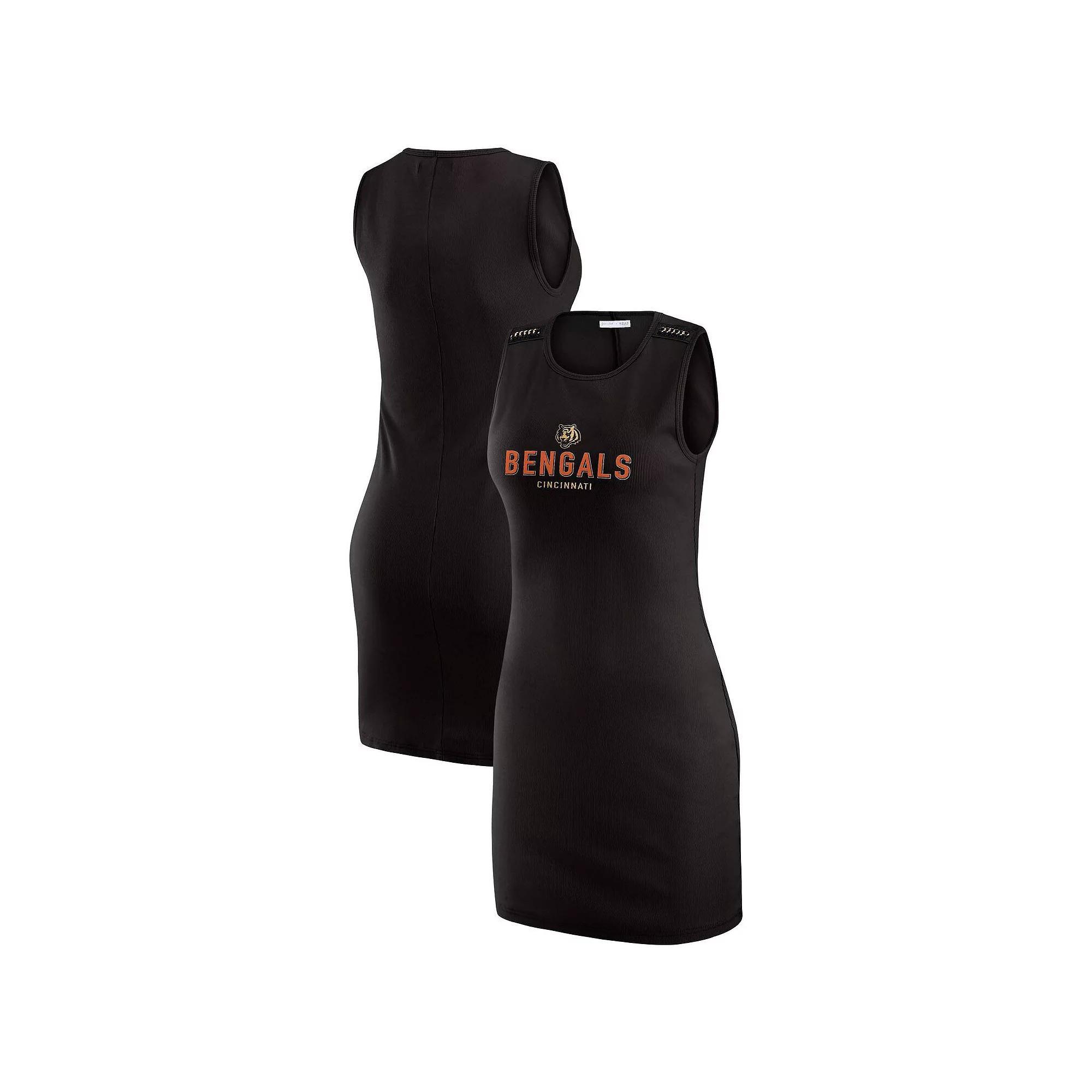 Women's WEAR by Erin Andrews x Gracie Hunt Pewter Tampa Bay Buccaneers Ribbed Tank Dress, Size: 2XL, Charco Product Image
