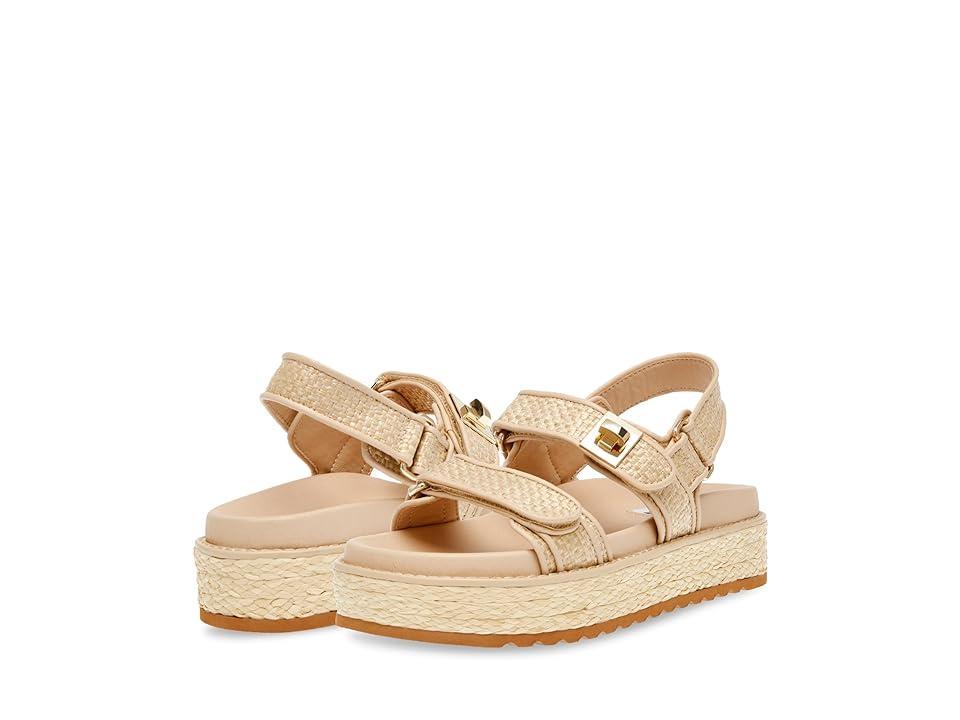 Steve Madden BigMona Raffia Buckle Detail Platform Sandals Product Image