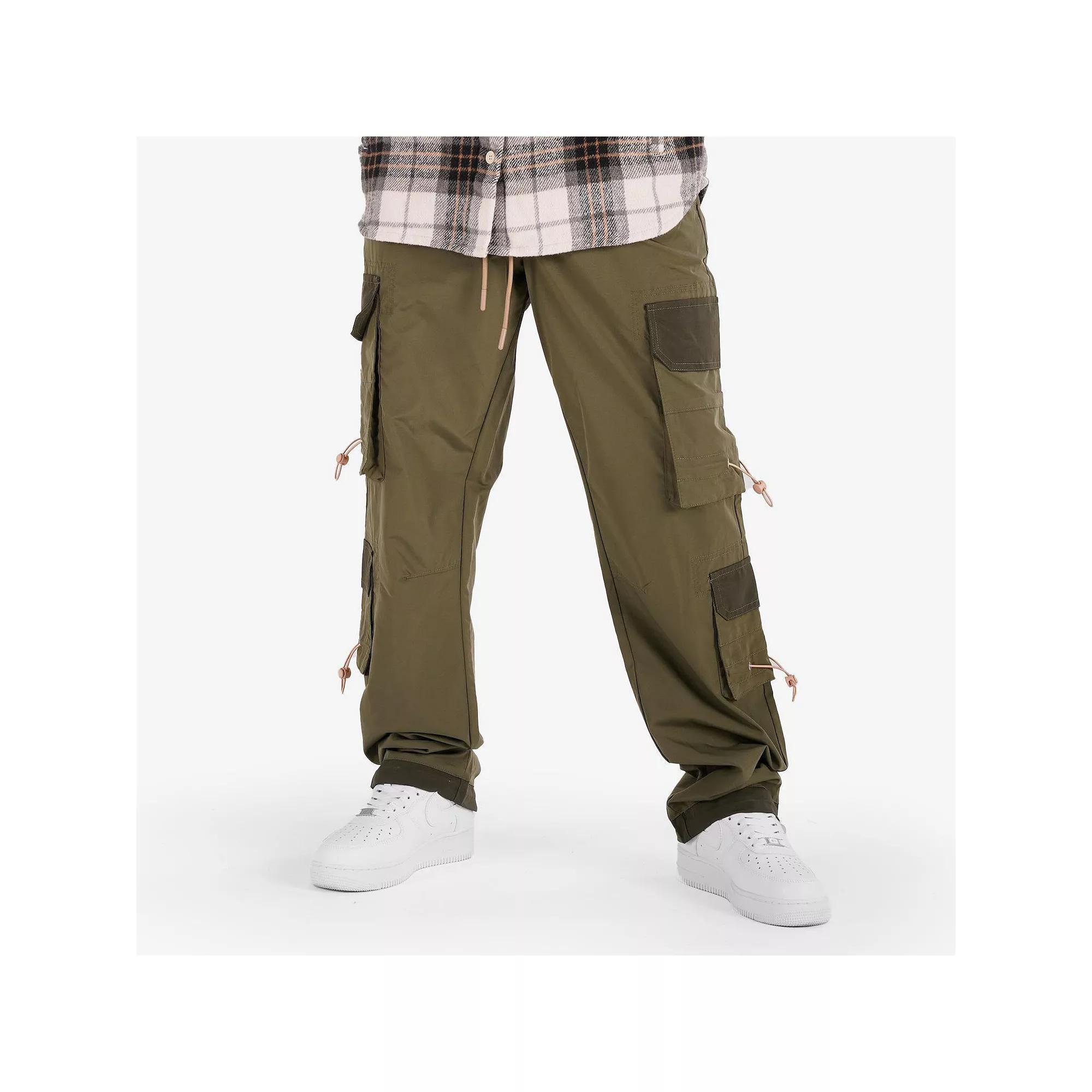 Men's Caliber Denim Co. Cable Nylon Cargo Pants, Size: Small, Green Product Image