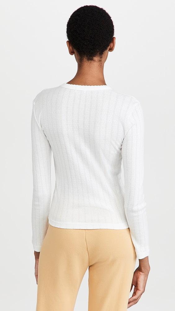 Leset Pointelle Slim Fit Top | Shopbop Product Image