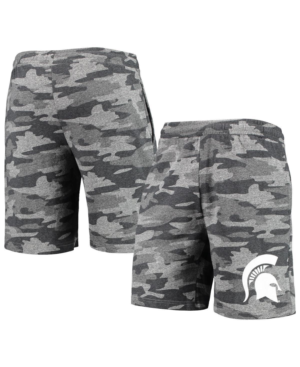 Men's Concepts Sport Charcoal/Gray Michigan State Spartans Camo Backup Terry Jam Lounge Shorts, Size: Small Product Image