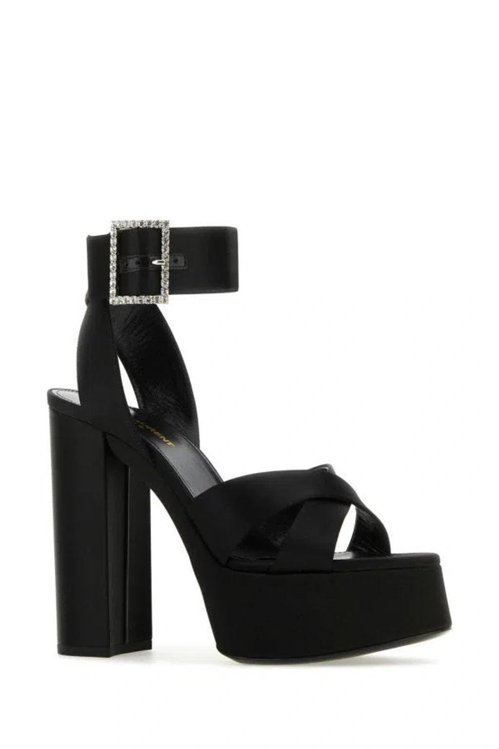 SAINT LAURENT Bianca Sandals With Platform In Black Product Image