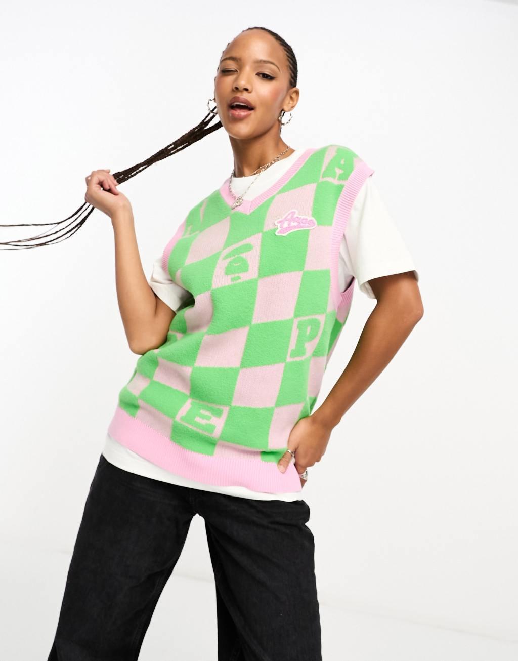 Aape By A Bathing Ape college knitted vest Product Image