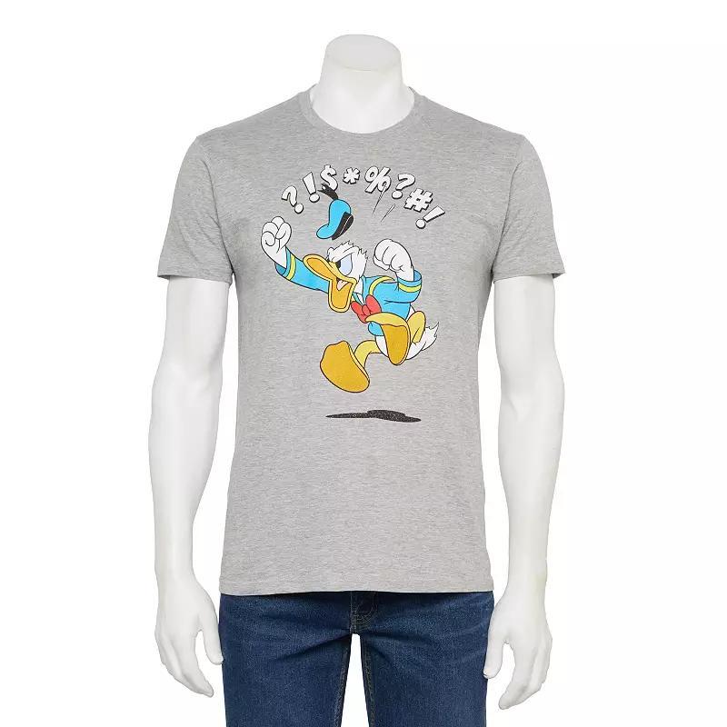 Disney's Donald Duck Men's Graphic Tee, Size: Small, Grey Grey Product Image