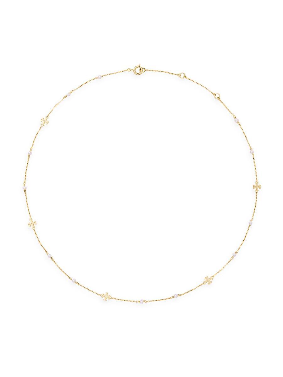 Womens Kira 18K-Gold-Plated & Cultured Pearl Necklace Product Image
