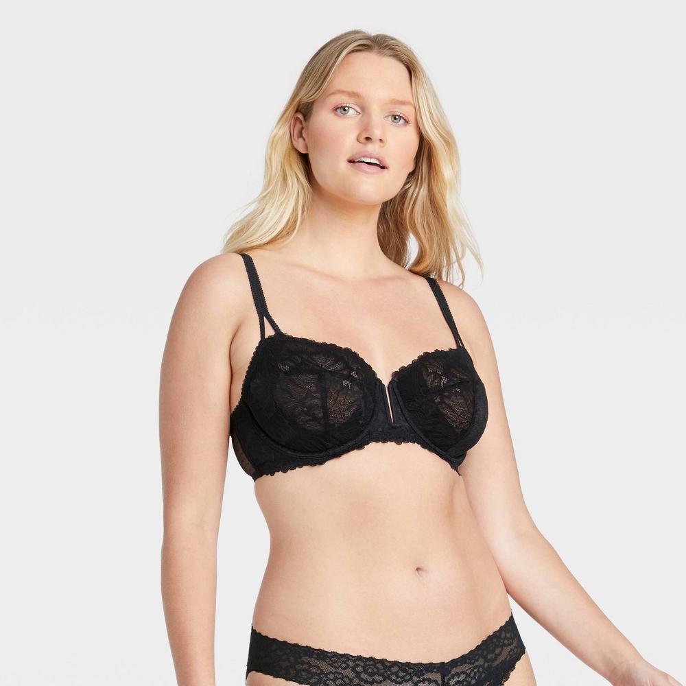 Womens Unlined Balconette Bra - Auden Black 36C Product Image