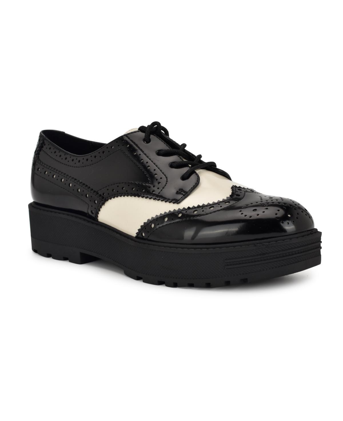 Nine West Resttin Women's Platform Oxfords, Size: 8.5, Black Patent Product Image