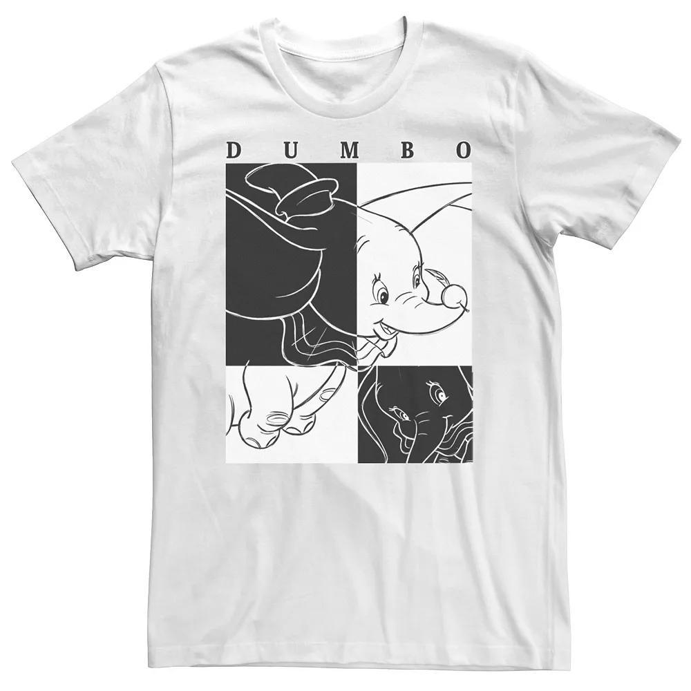 Big & Tall Disney Dumbo Contrast Black And White Line Art Poster Tee, Men's, Size: 3XL Product Image