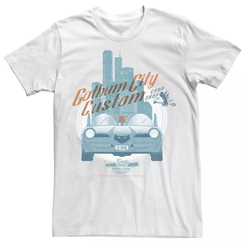 Men's DC Comics Gotham City Customs Shop Poster Tee, Size: XXL, Black Product Image