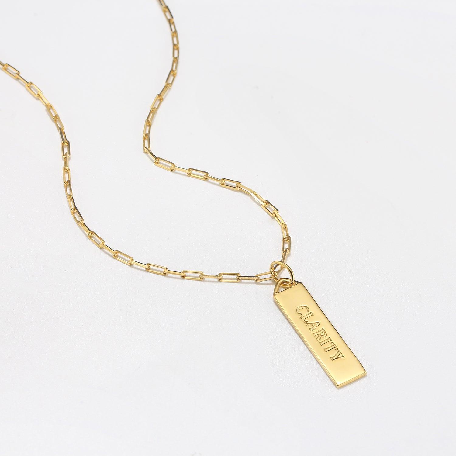 Touchstone Clarity Bar Necklace Silver Product Image