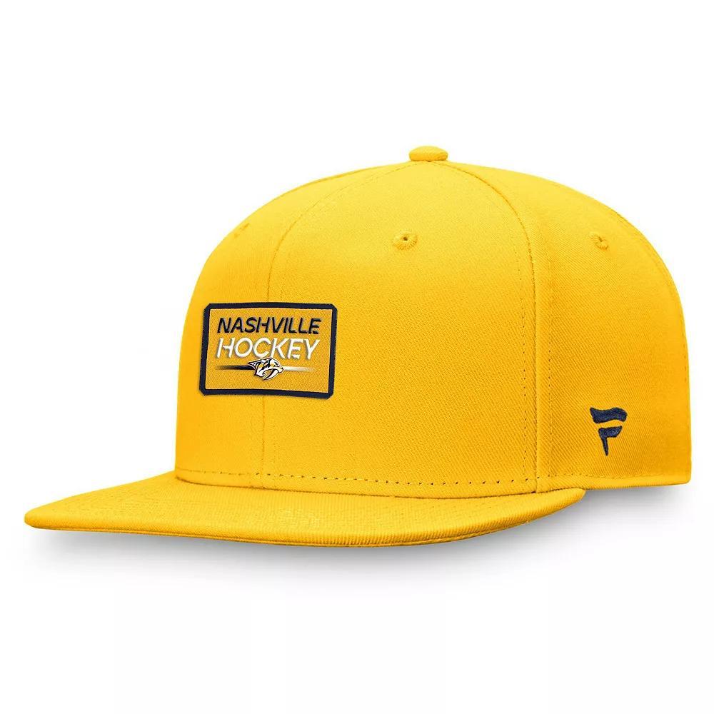 Mens Fanatics Branded Gold Nashville Predators Authentic Pro Prime Snapback Hat Product Image