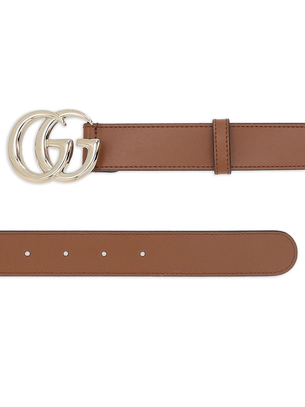 double G-buckle leather belt Product Image