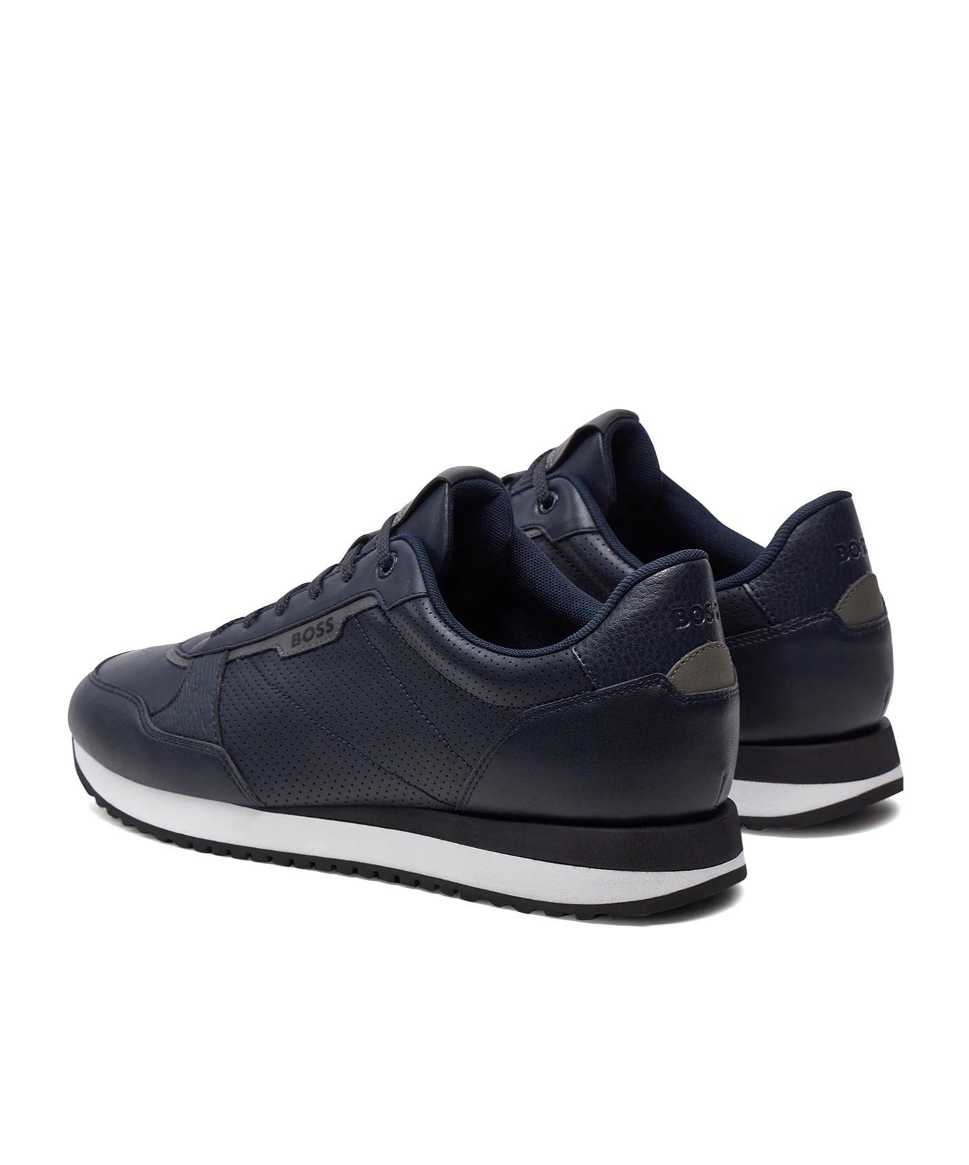 HUGO BOSS Laced Sneakers In Black Product Image