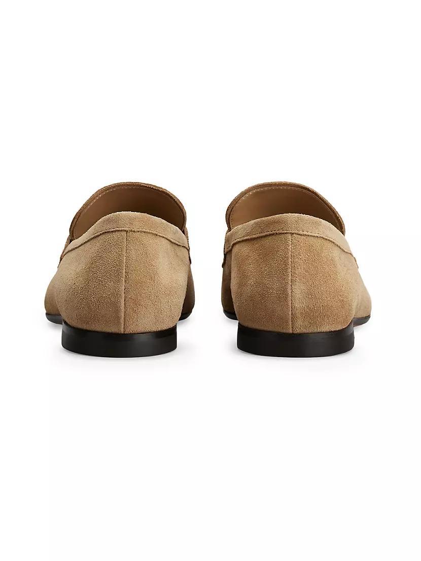 Monogrammed Suede Penny Loafers Product Image