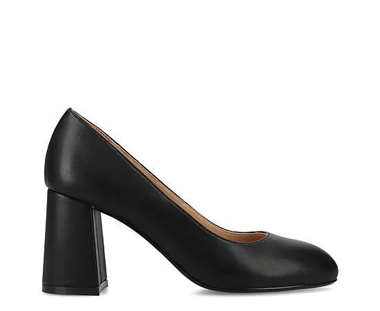 Journee Seraphina Covered Block Heel Women's Shoes, Size: 9.5, Black Product Image