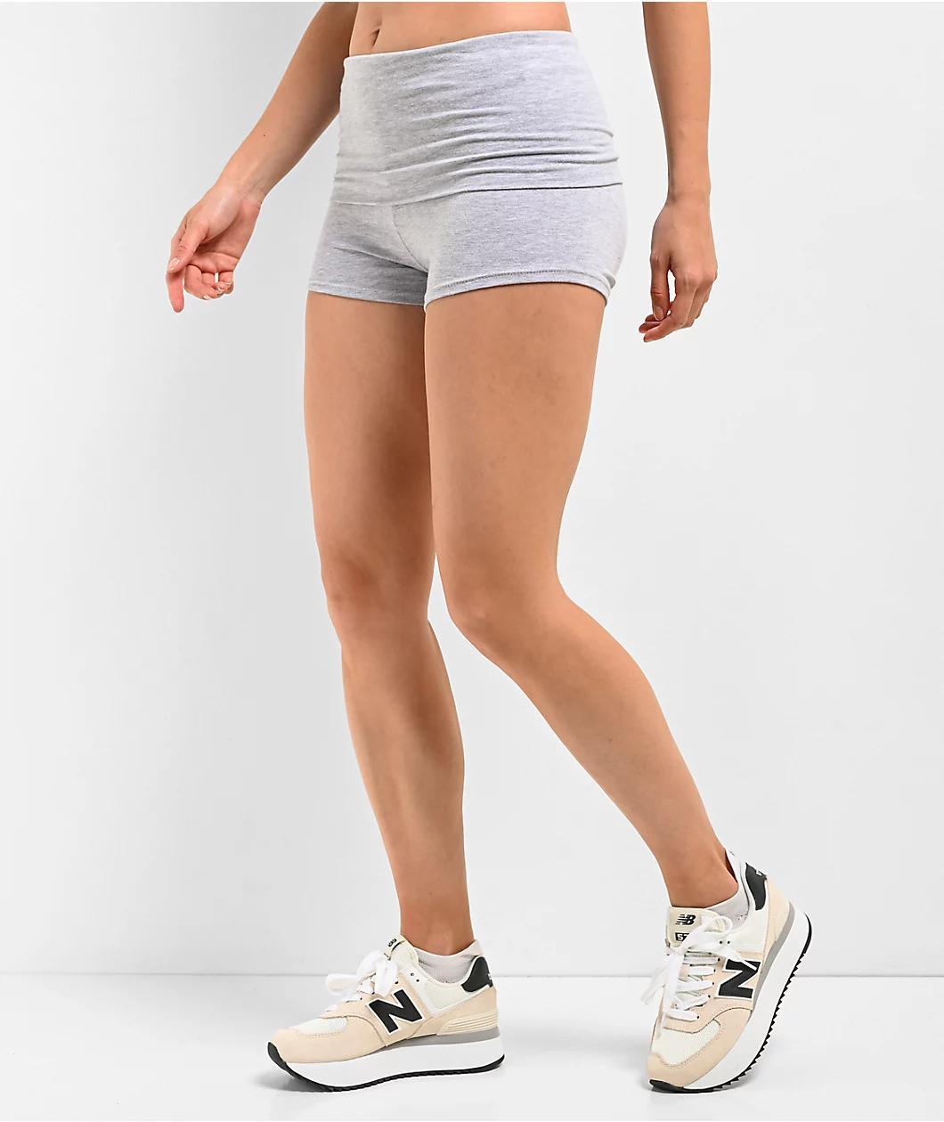 Spicychix Grey Foldover Shorts Product Image
