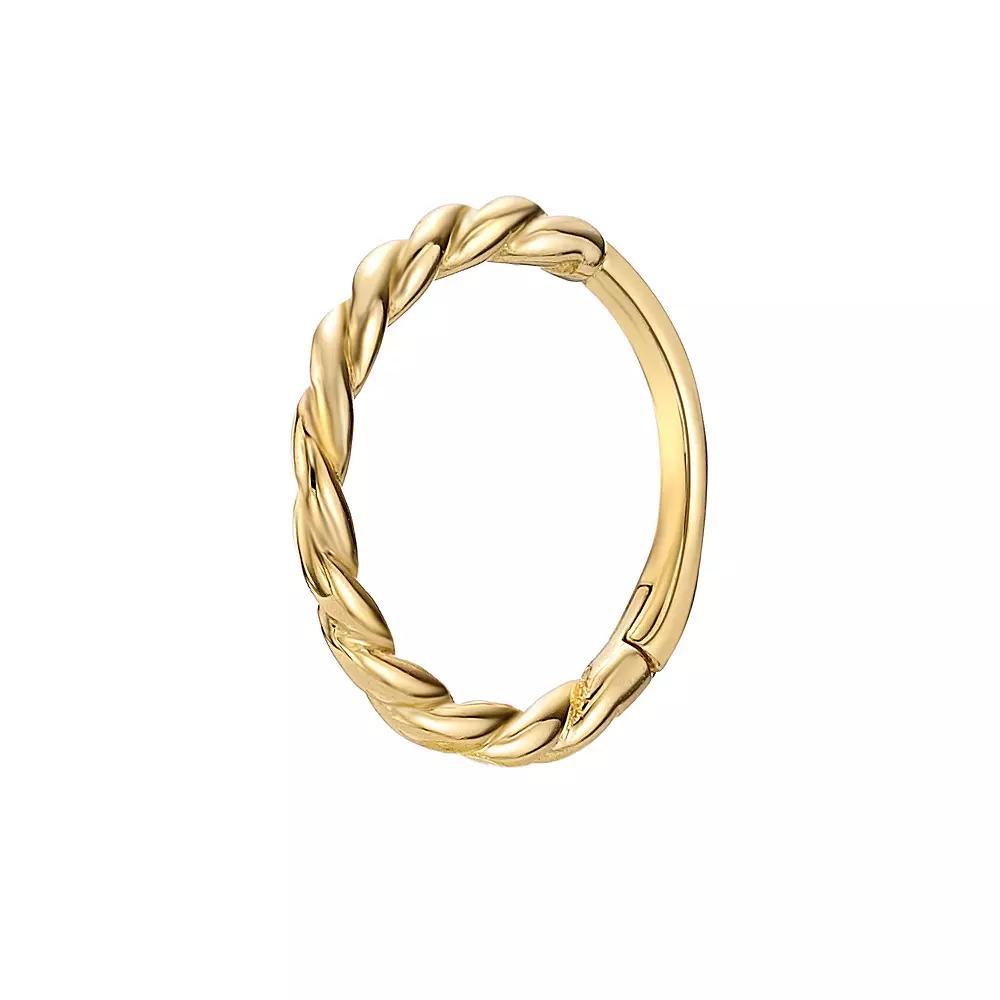 Lila Moon 14k Gold Braided Multi Purpose Clicker Earring, Women's, Yellow Product Image