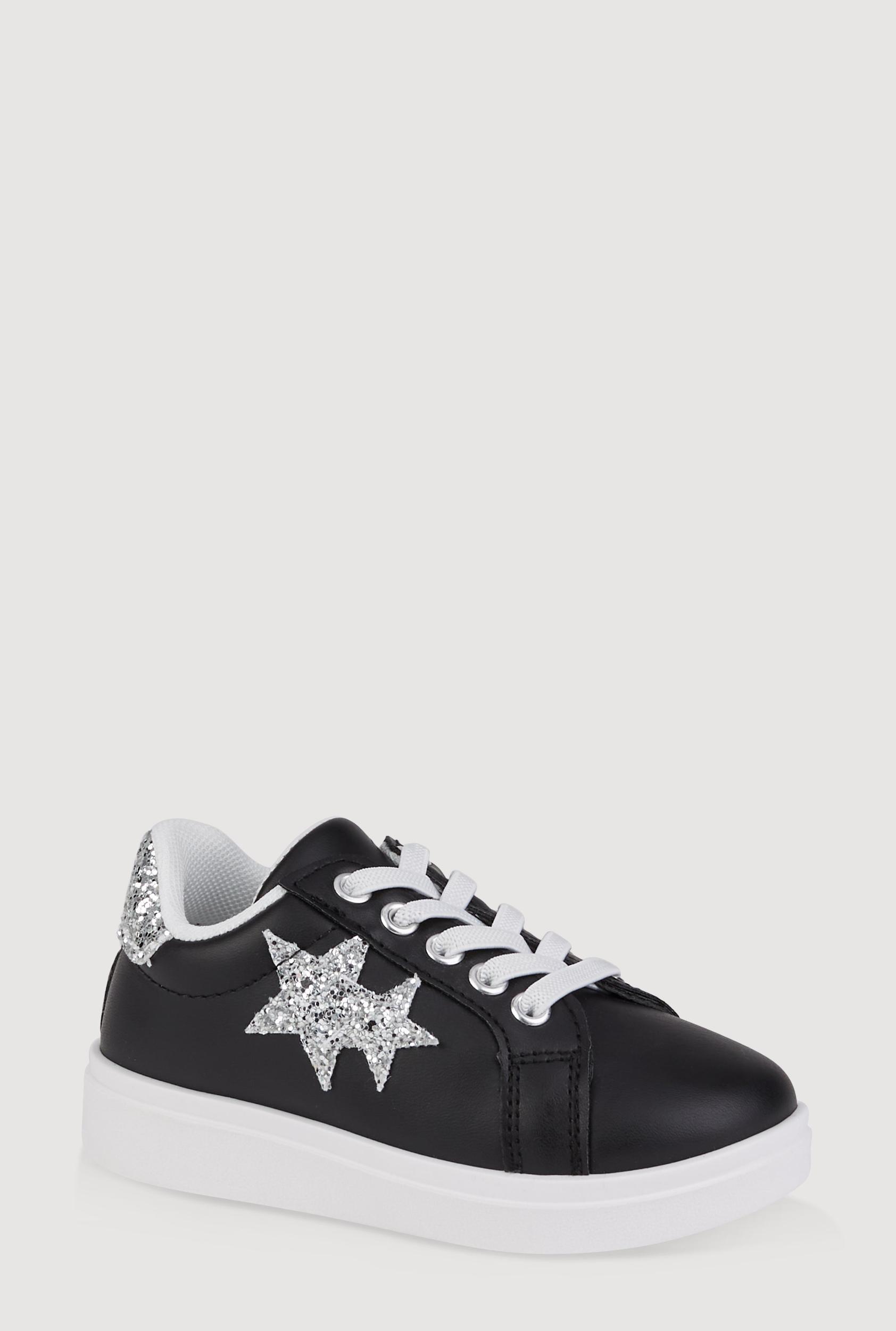 Womens Toddler Girls Glitter Star Sneakers Product Image