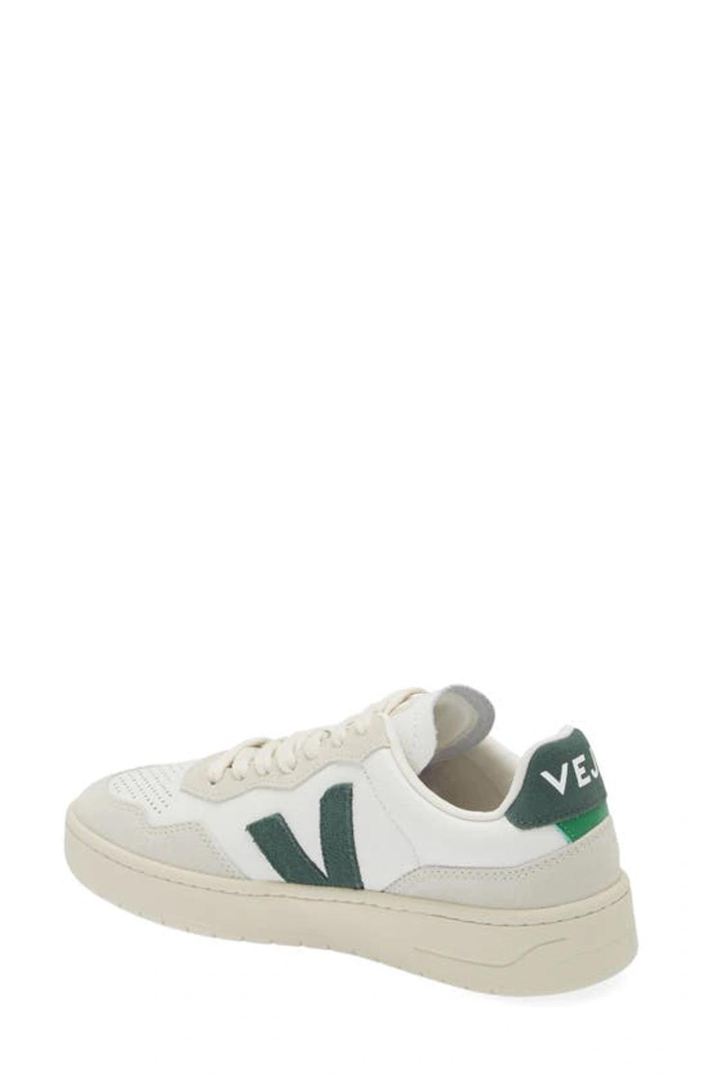 VEJA V-10 Suede-trim Sneaker In White Product Image