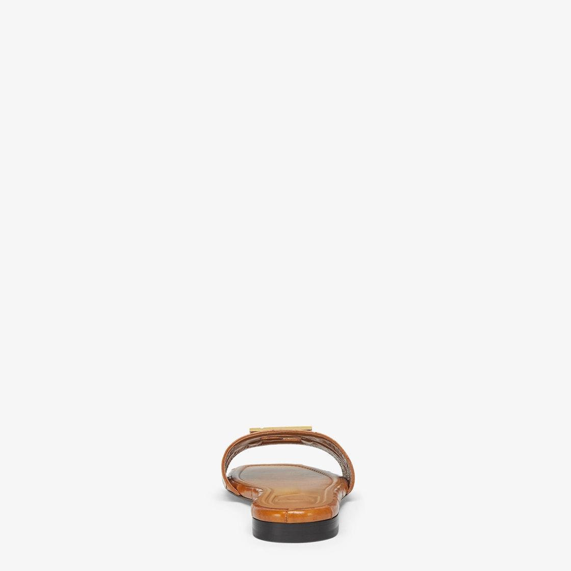 Fendi FFoldBeige eel leather sandals Product Image