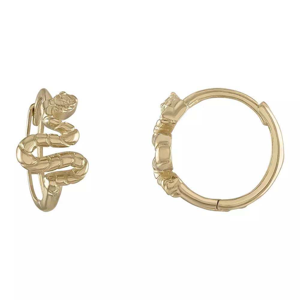 Amella Jewels 14k Gold Snake Huggie Earring, Women's Product Image