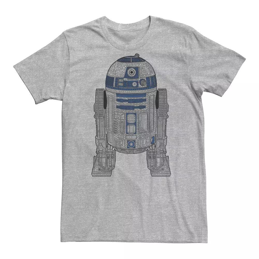 Men's Star Wars R2-D2 Line Art Fill Graphic Tee, Size: XL, Athletic Grey Product Image