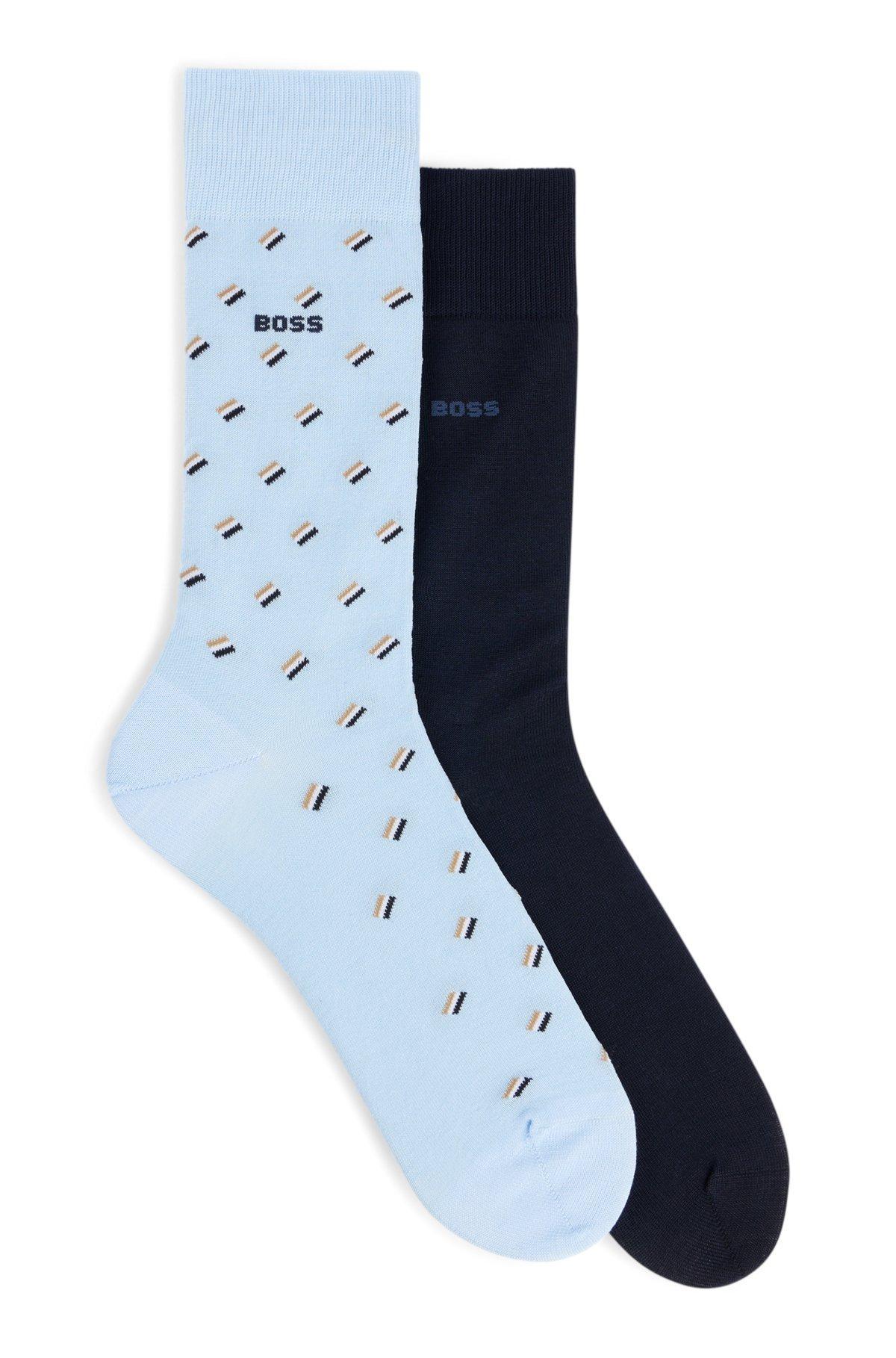 Two-pack of regular-length mercerized-cotton-blend socks Product Image