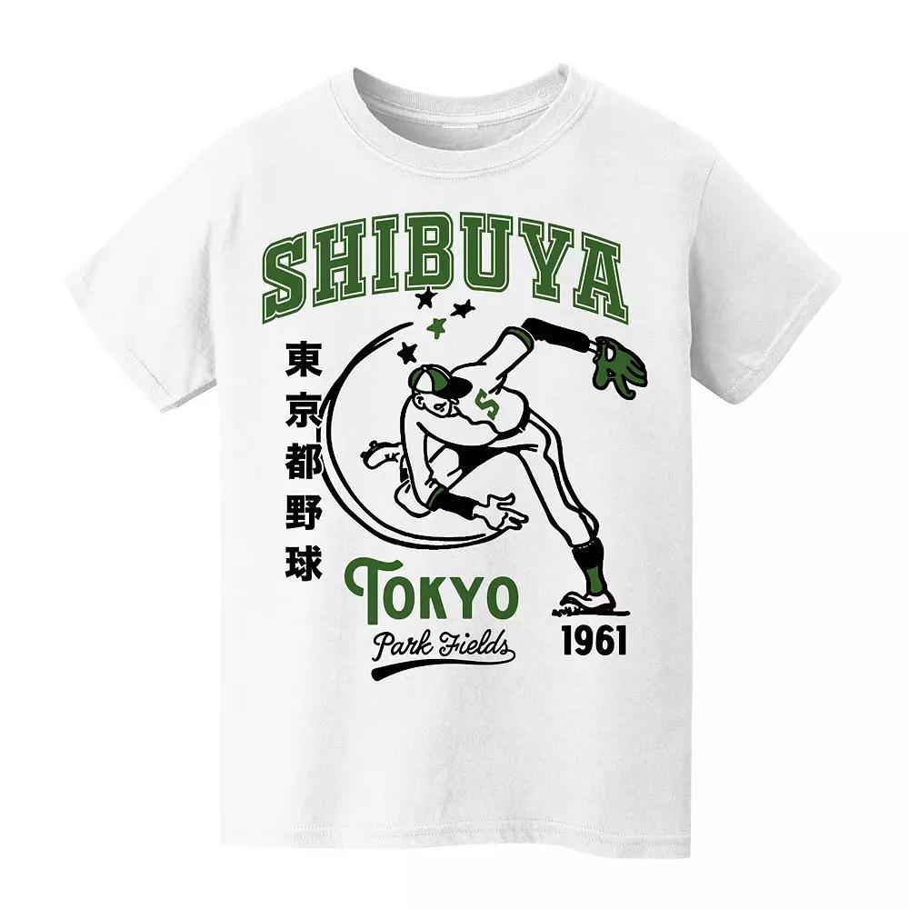 Kid's 8-20 Shibuya Graphic Tee, Boy's, Size: Medium, White Product Image