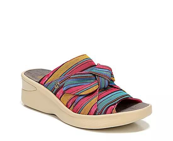 LifeStride Smile Women's Washable Wedge Slide Sandals, Size: 10, Elemental Blue Product Image