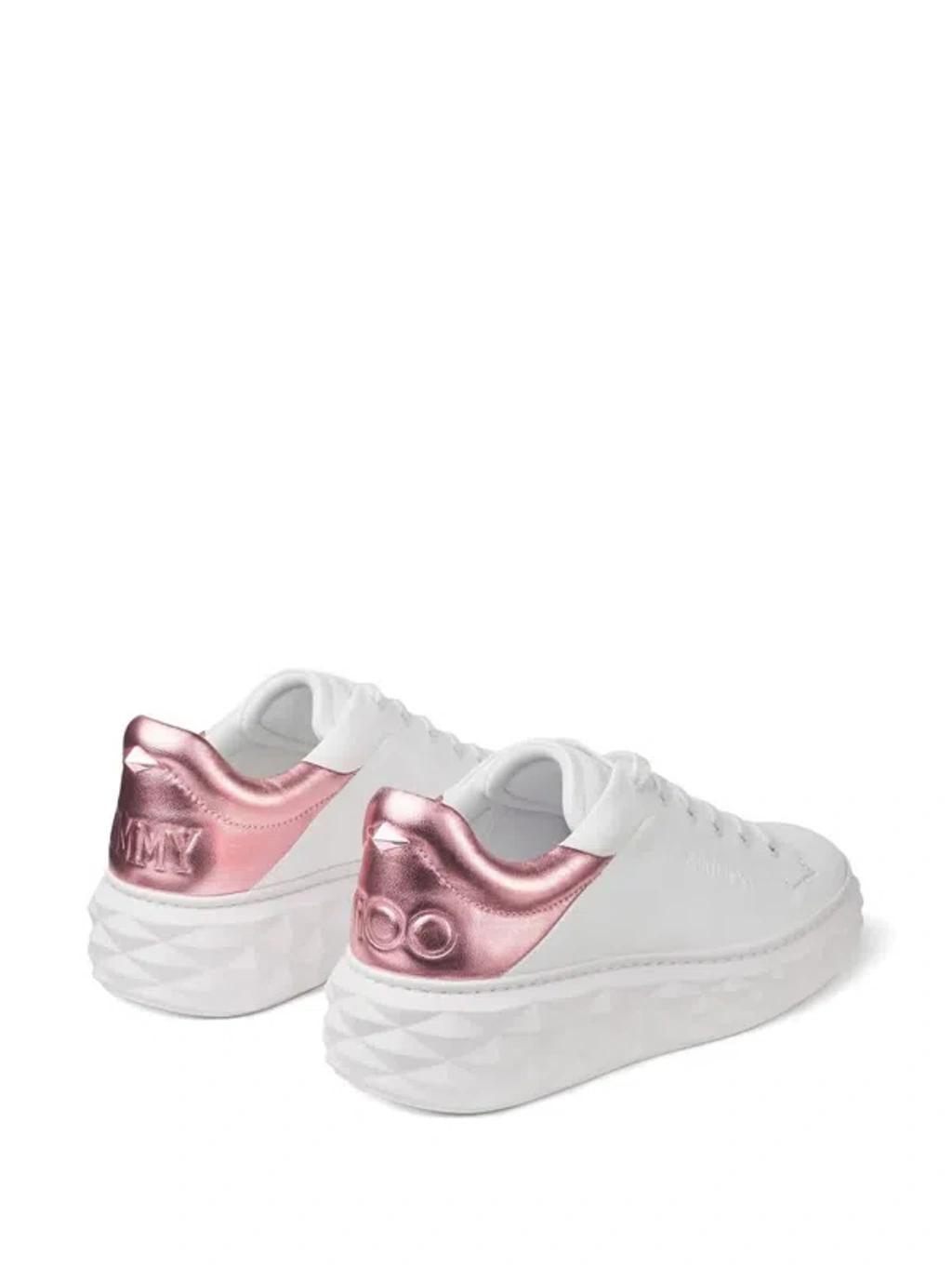 JIMMY CHOO Diamond Maxi Metallic-effect Sneakers In Black Product Image