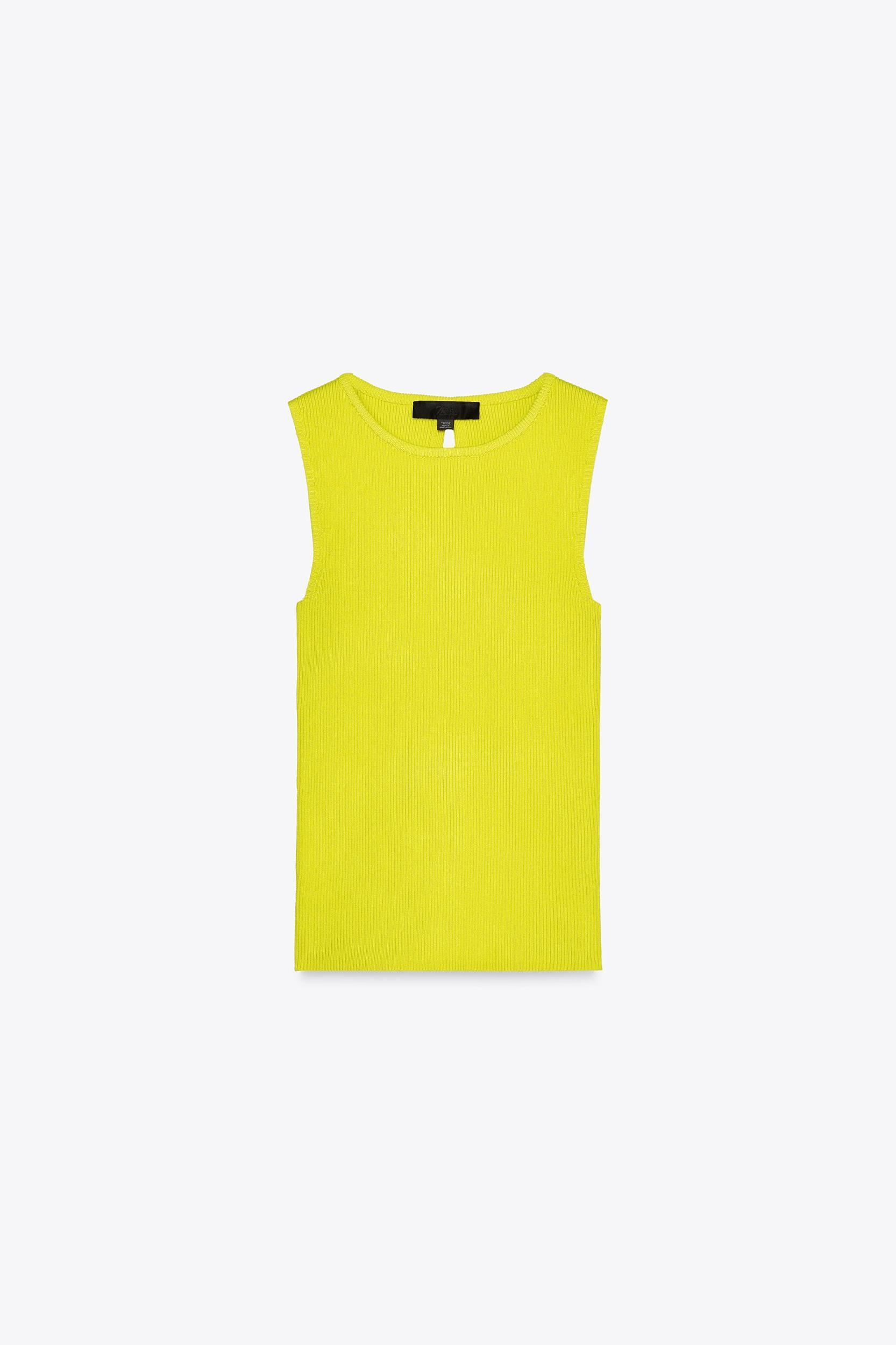 RIBBED KNIT TOP WITH LACED-UP BACK Product Image