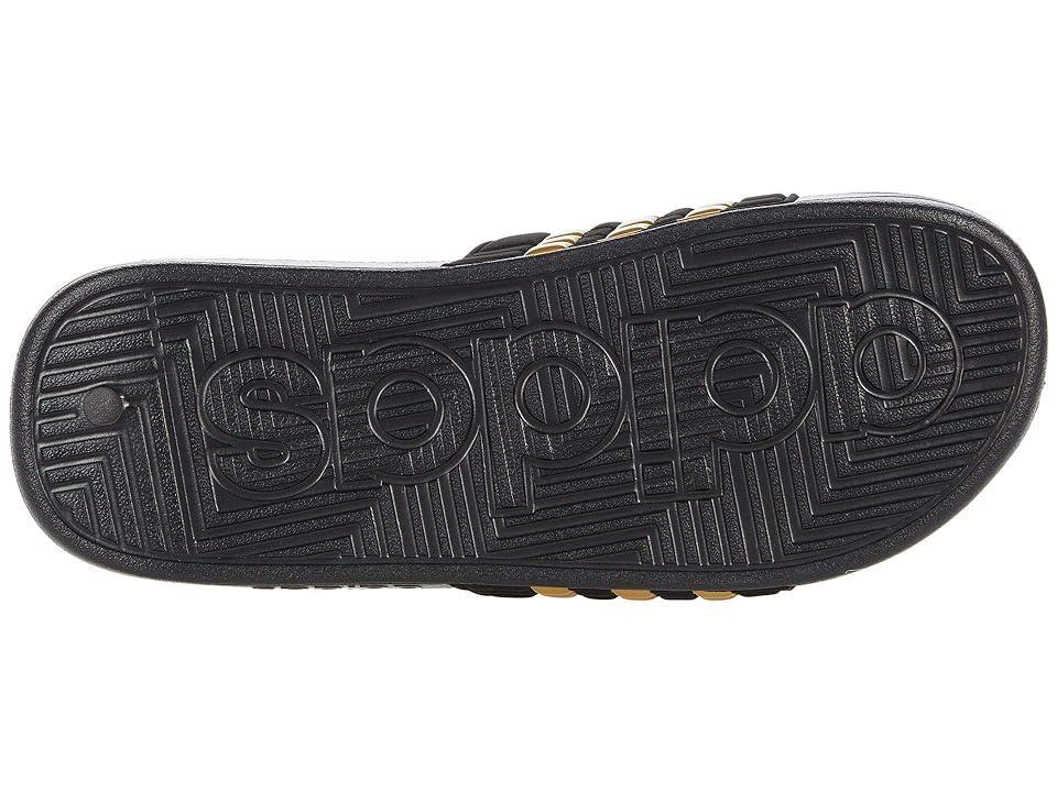 adidas Adilette Stripe Comfort Men's Slide Sandals, Size: 15, Black Black Black Product Image