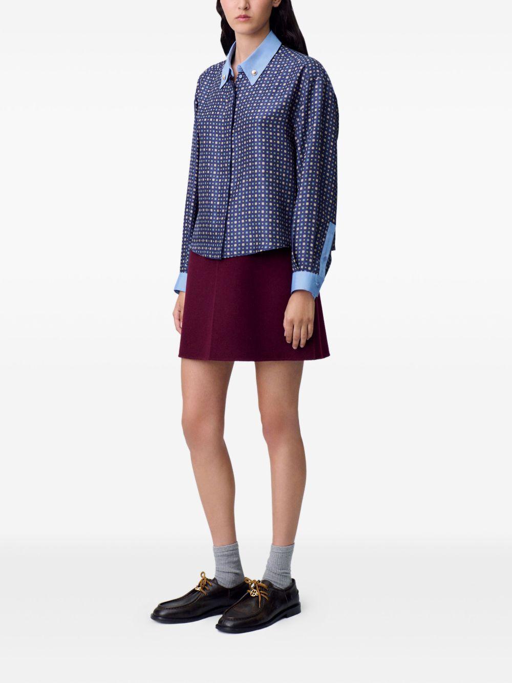 silk printed shirt Product Image