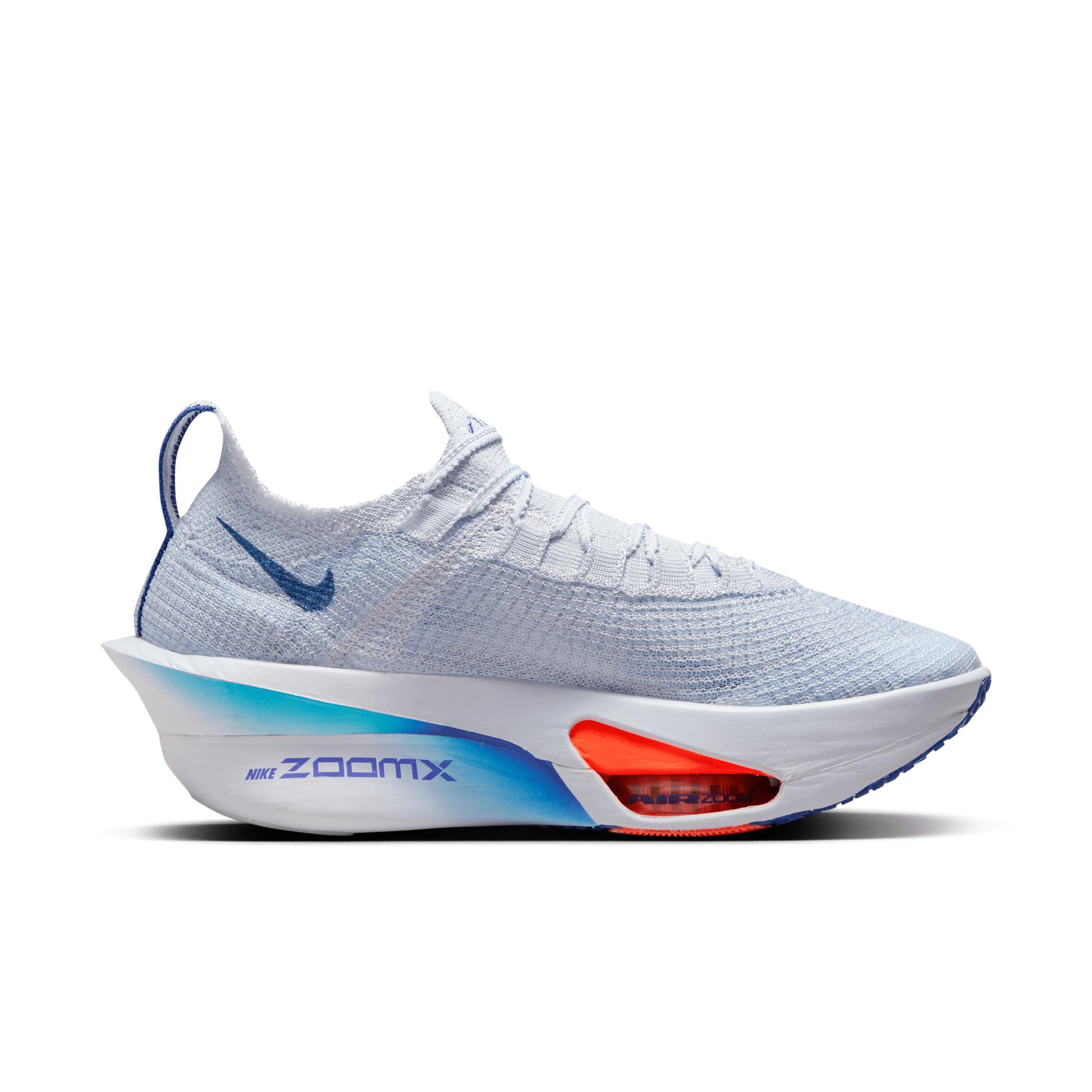 Nike Womens Air Zoom Alphafly 3 Running Shoes in Bright Crimson/Cave Purple/Lime Blast Product Image