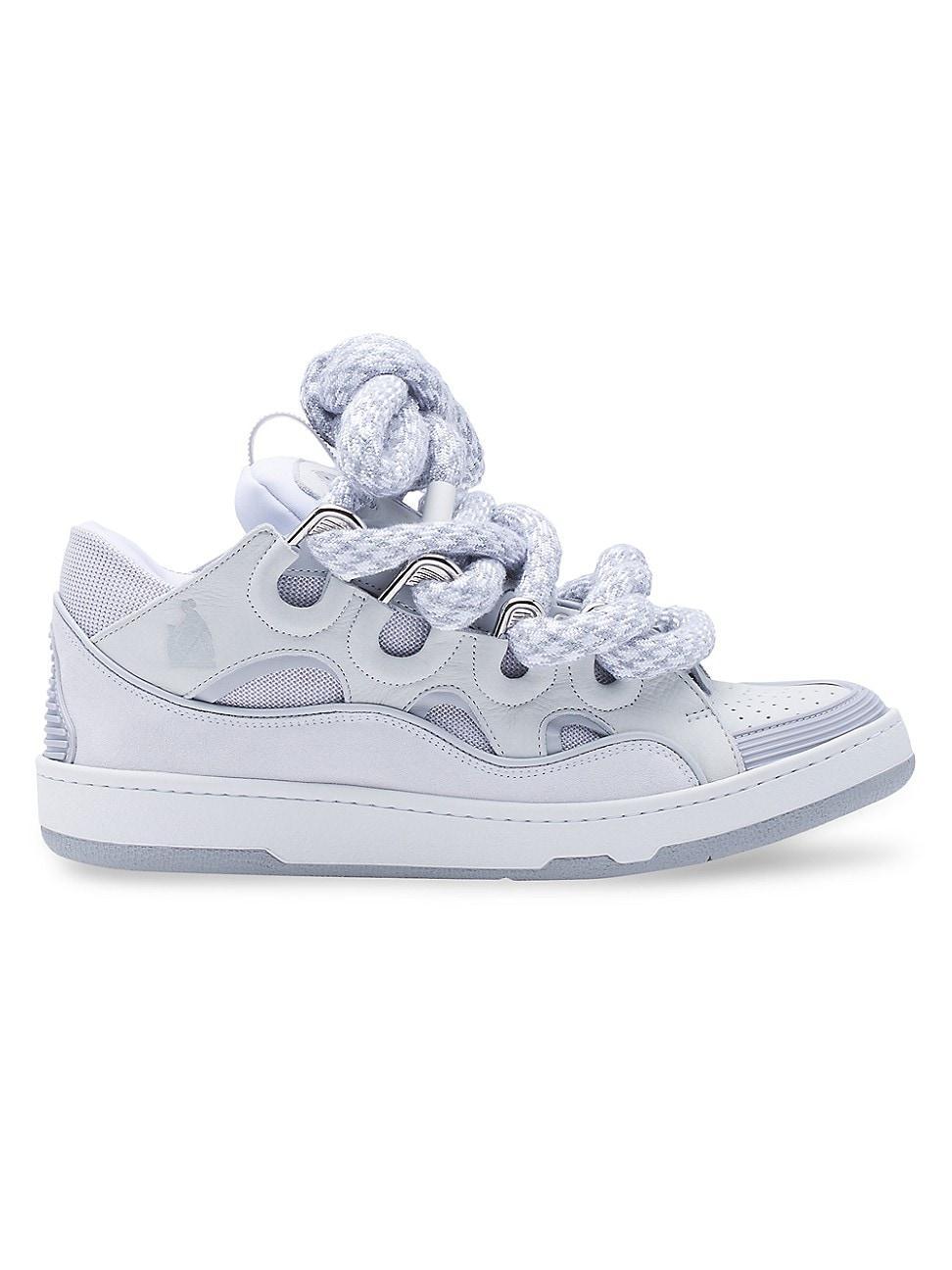 Mens Curb Leather Low-Top Sneakers Product Image