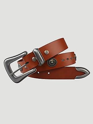 Women's Wrangler® Scalloped 3 Piece Buckle Belt Product Image