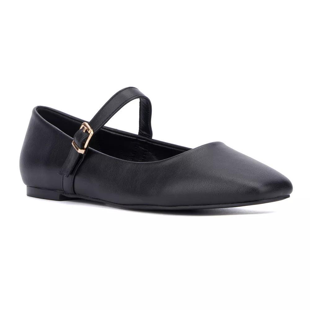 New York & Company Page Womens Ballet Flats Silver Grey Product Image
