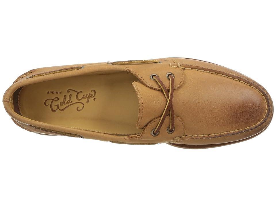 Sperry Mens Gold Water Resistant Leather Boat Shoes Product Image