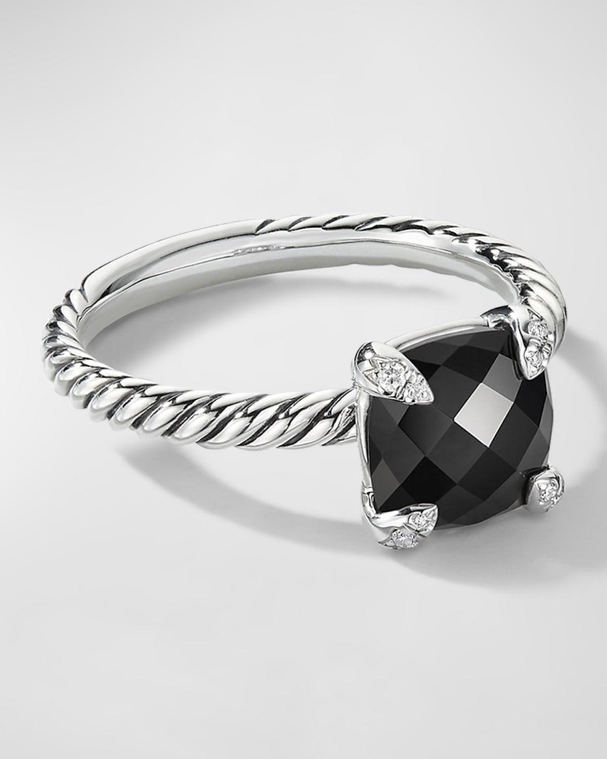 David Yurman Chatelaine Ring with Amethyst and Diamonds Product Image