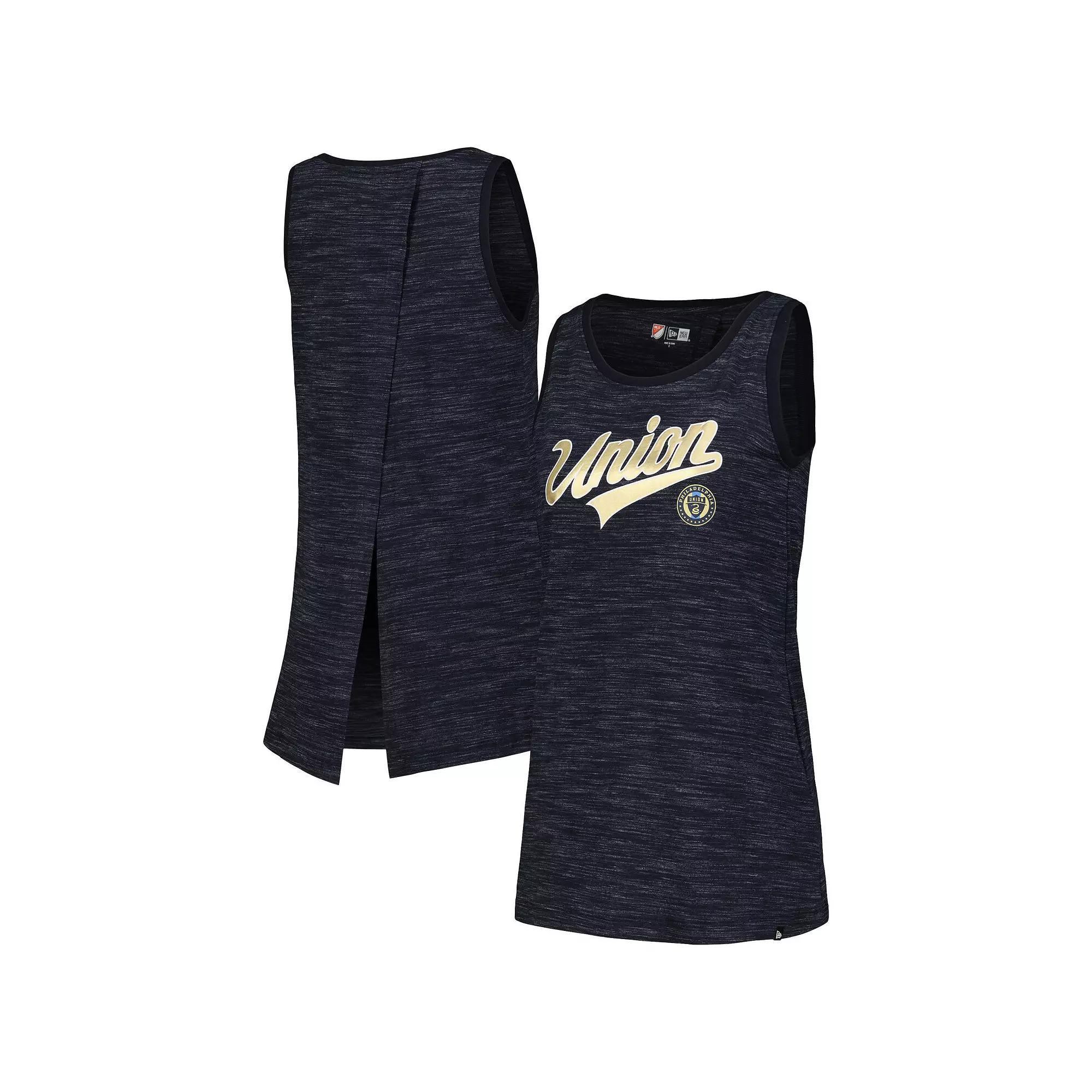 Women's 5th & Ocean by New Era Navy Philadelphia Union Athletic Cross Back Tank Top, Size: Small, Uni Blue Product Image