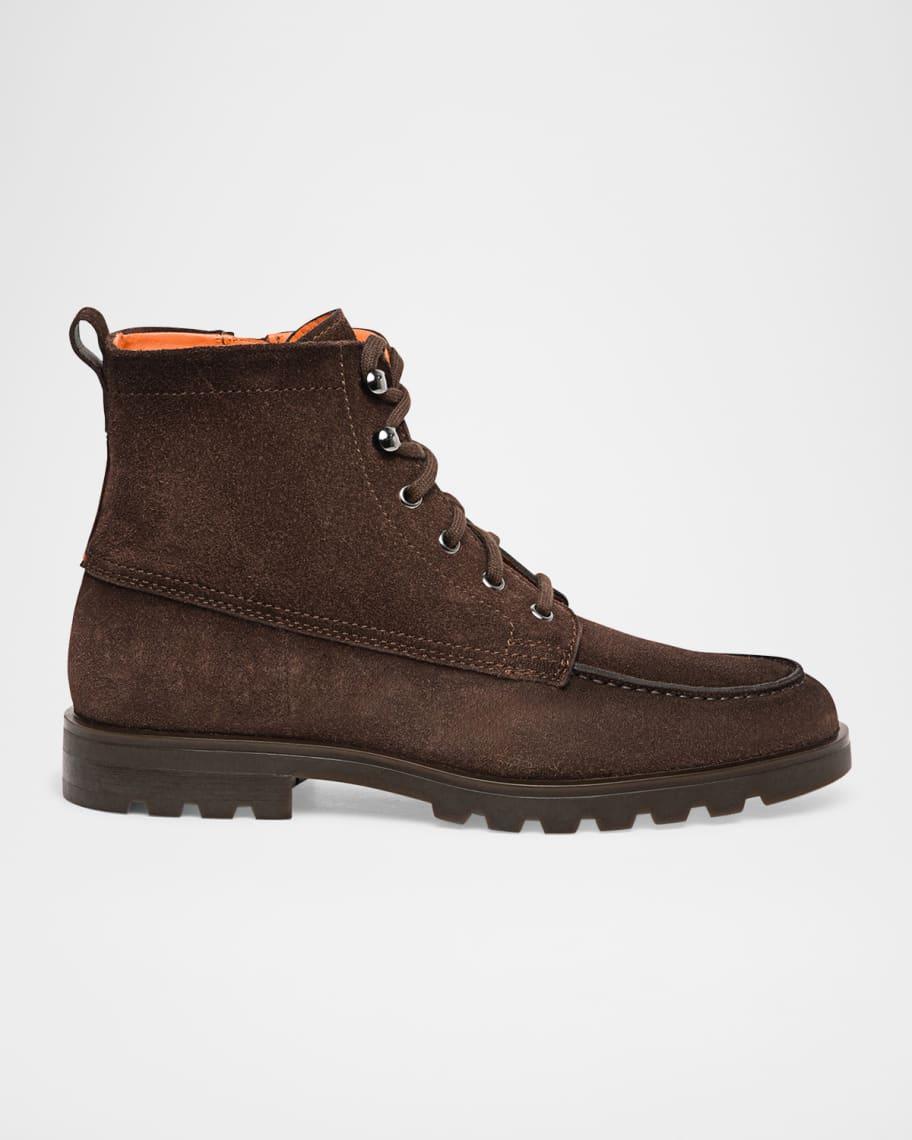 Mens Flair Suede Side-Zip Lace-Up Boots Product Image