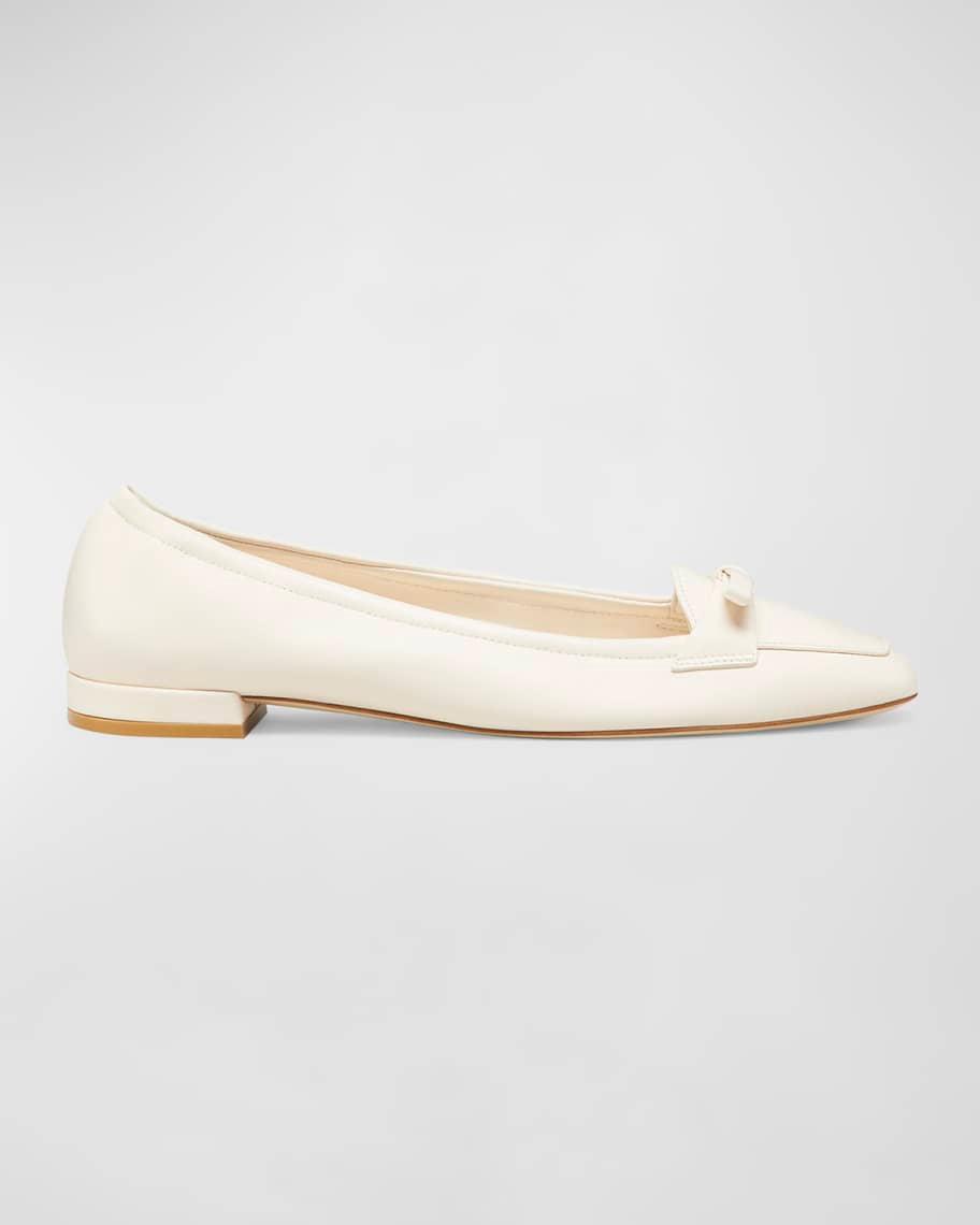 Tully Leather Bow Ballerina Loafers Product Image